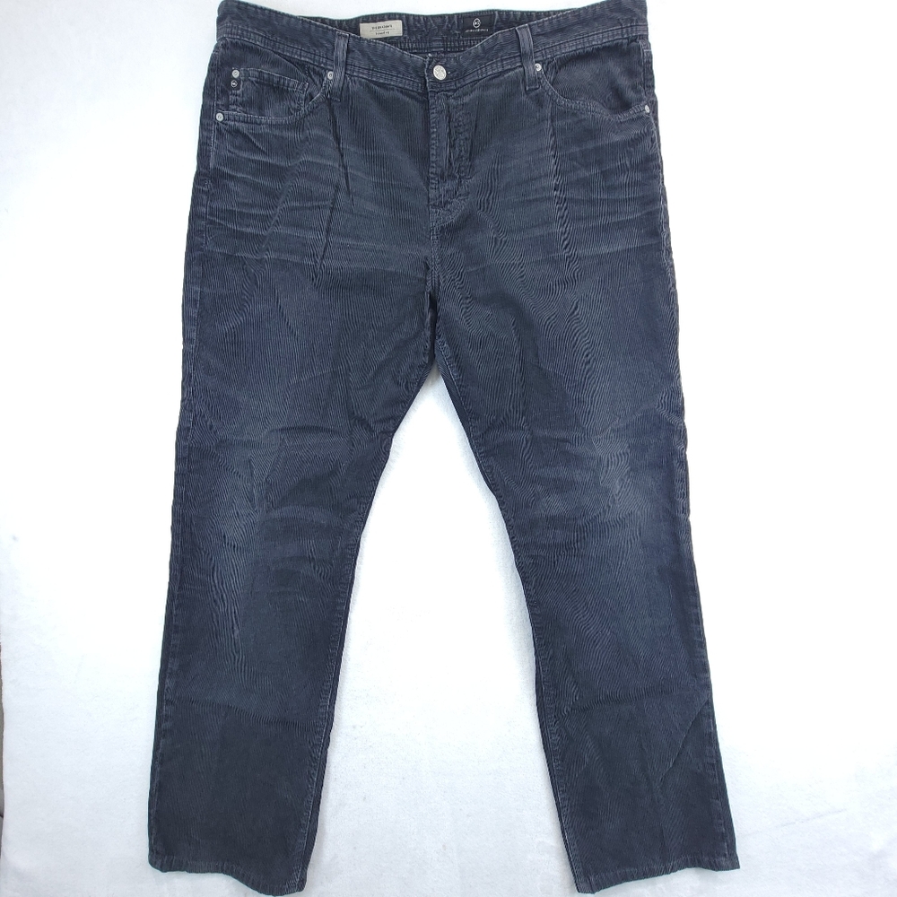 AG Adriano Goldschmied The Graduate Tailored Leg Mens 40 Black Corduroy Pants